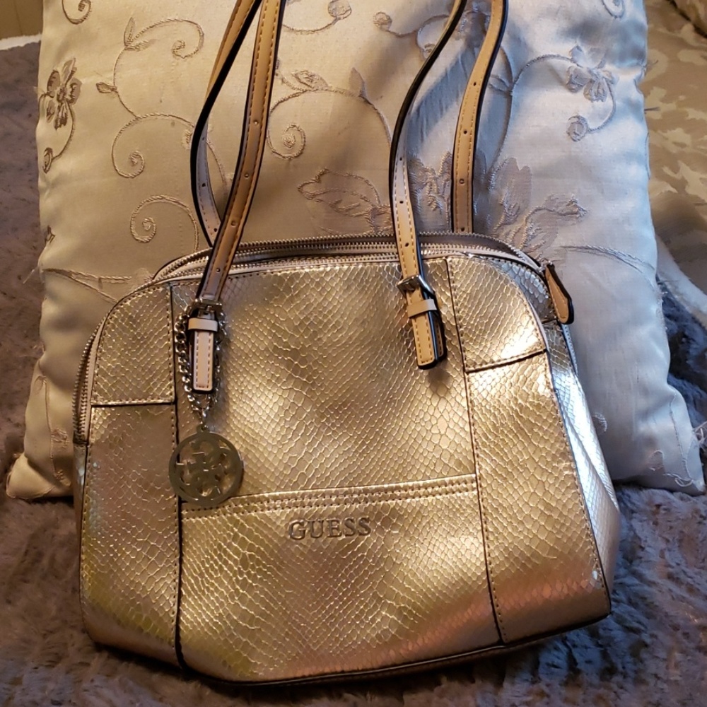 Cute Gold Alligator Embossed Tote